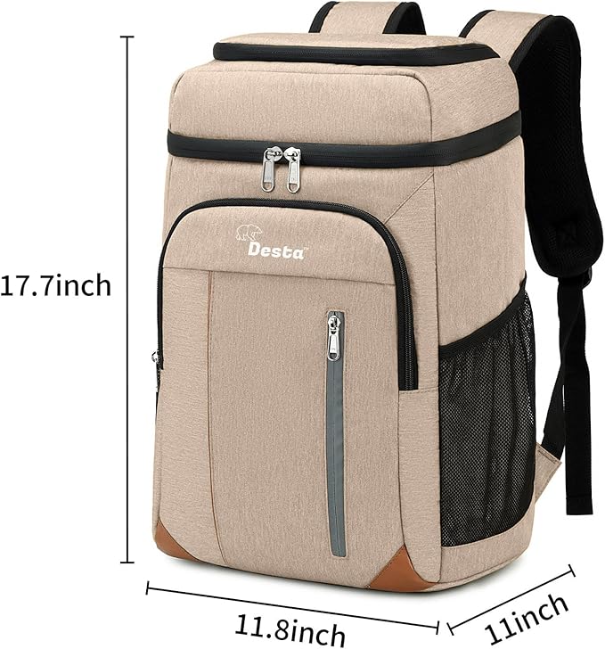 Desta™ 22L | Lightweight Insulated Backpack Cooler | Easy to Carry | Adjustable Shoulder Straps | Large Capacity | Hiking Backpack Men | Lunch Pack | Picnic | Made from 5mm Eco-Friendly EPE Foam
