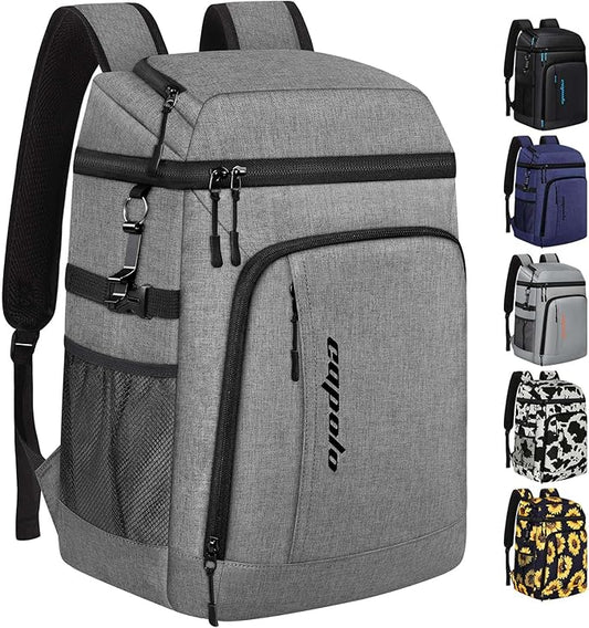 Capolo Cooler Backpack Insulated Leak Proof 36/45 Cans, Soft Camping Bacpack Cooler Thermal Bag Ice Chest, Portable Waterproof Travel Cooler Bag for Lunch Beach Picnic Shopping