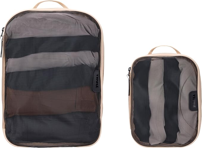 Thule Packing Cube Set, Includes Medium & Small Cubes, Transparent Fabric, Organize Clothing, Easy to Pack
