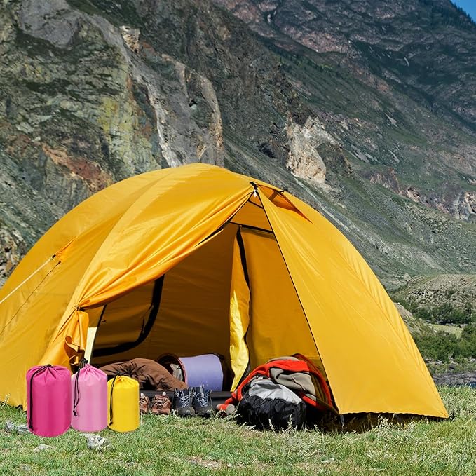 PATIKIL Stuff Sack, Waterproof Outdoor Storage Sack Portable Drawstring Dust Flap Bag Lightweight Sleeping Bag for Camping Hiking Travel