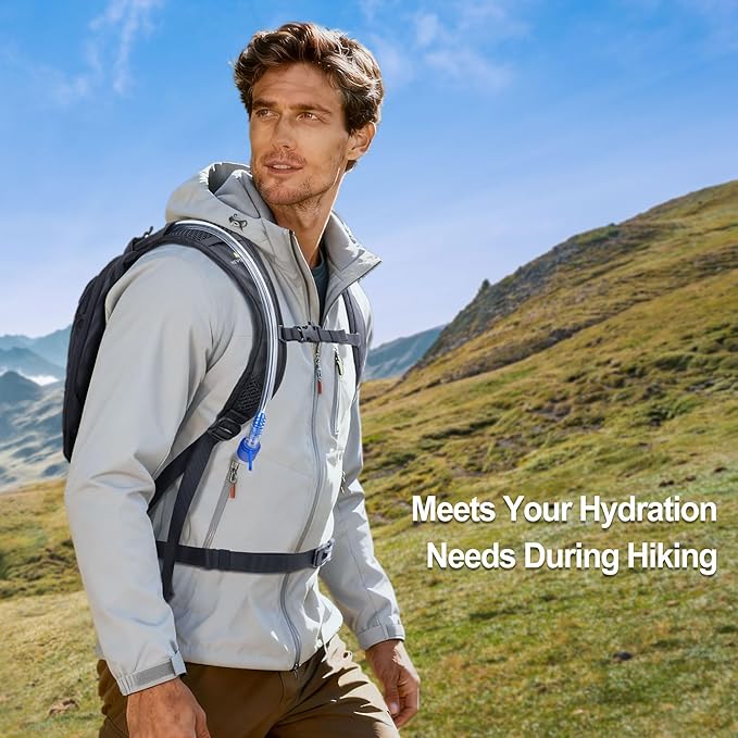 N NEVO RHINO Water Bladder 1.5L-2 Liter, BPA -Free Hydration Bladder for Hiking Backpack Running Vest, Leak - Proof Water Reservoir Storage Bag for Camping & Outdoor Adventures
