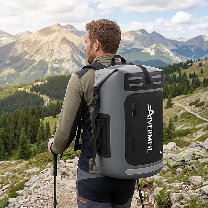 Waterproof Dry Bag with Waterproof Phone Case and small waterproof Bag Grey