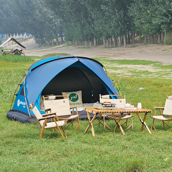 2 Person Inflatable Car Roof Top Tent with Pump,4 Season Waterproof and Sun Resitant Camping Dome Camping Tents for SUV, Truck and Universal Car Tent,Easy Setup