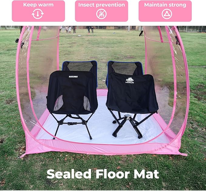 All Weather Proof Pod,Outdoor Weather Tent Sports Pod,540°View Bubble,Pop Up Screen House with Carry Bag,Screen Room for Sport Event,Camping,Fishing,Cheering