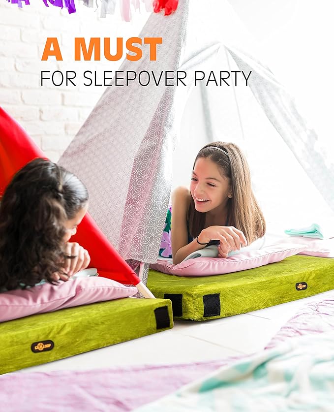 3 Inch GAIALOOP Thick Memory Foam Camping Mattress Sleeping Pad [Car/Tent/Cot] Glamping Portable Floor Mat Roll Up Futon Mattress for Guests Sleepover