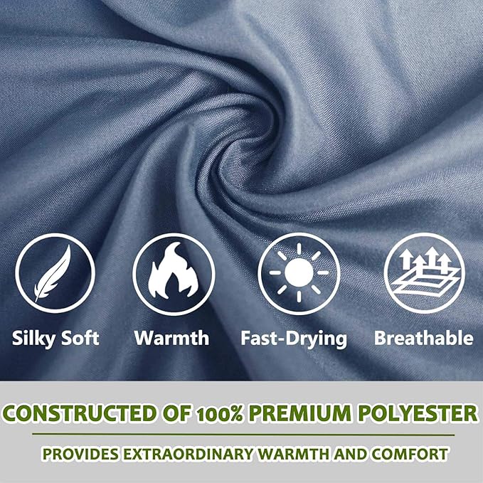 Frelaxy Sleeping Bag Liner, XL Travel Sheet & Camping Sheet for Backpacking, Hotel, Hostels & Traveling, Comfy & Easy Care, Full-Length Zipper/No Zipper, 4 Seasons Warm Cold Weather