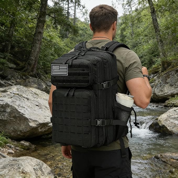 Military Tactical Backpack 45L/25L 3 Day Assault Pack Molle Daypack Hiking Backpack for Men and Women