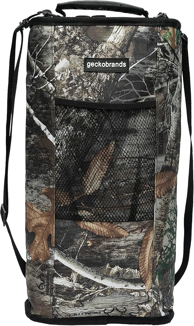 geckobrands Verticool Cooler - Insulated Portable Soft Cooler Bag with Adjustable Shoulder Strap, Holds 9 Cans or 2 Wine Bottles, Perfect for Beach, Picnics, and Outdoor Activities