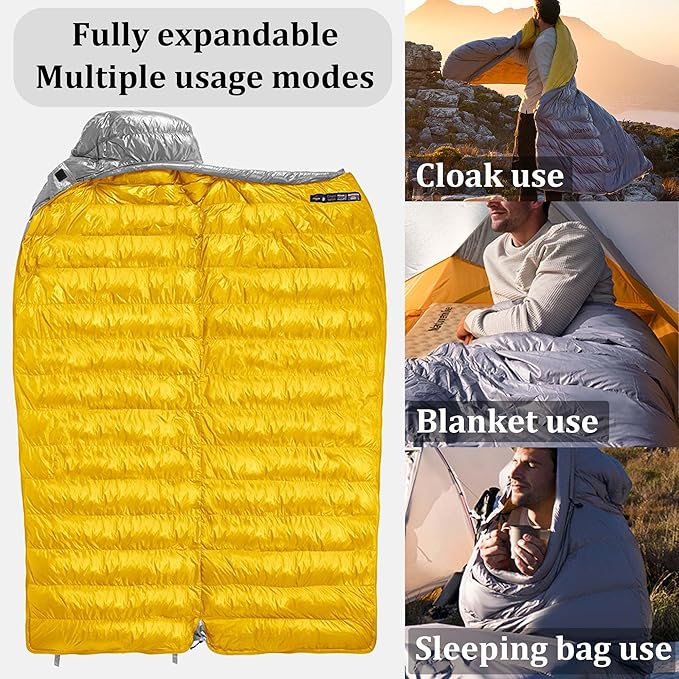Naturehike CW700[2025 Upgrade] Ultralight Down Sleeping Bag [ -26.2°C~-1.7°C,1074g] All Season Camping Sleeping Bags for Cold Weather Adults Backpacking,Hunting and Campers with Storage Bag