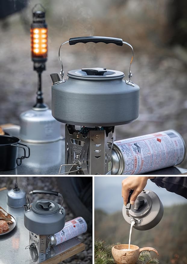 CAMPINGMOON Camping Kettle 1L Portable Ultra-Light Coffee Tea Pot S1000