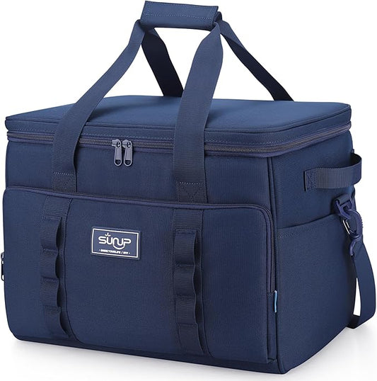 SUNUP 48 Cans Soft Sided Insulated Cooler Bag, Collapsible Large Lightweight Ice Chest, Portable Leak-Proof Cooler for Travel, Camping, Beach, Grocery