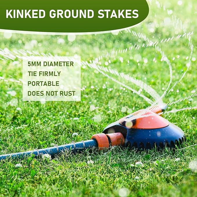 50 Pcs Kinked Ground Stakes 9 Inch Metal Garden Fence Edging Hook Heavy Duty J Shaped Galvanized Tent Fence Spikes for Dogs Digging Outdoor Awning Canopy Tarpaulin