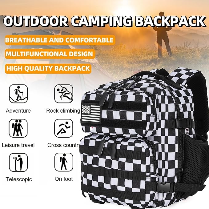 9L Mini Tactical Backpack for Men and Women Tactical Backpack Small for Hiking Small Tactical Bag Fitness Pack