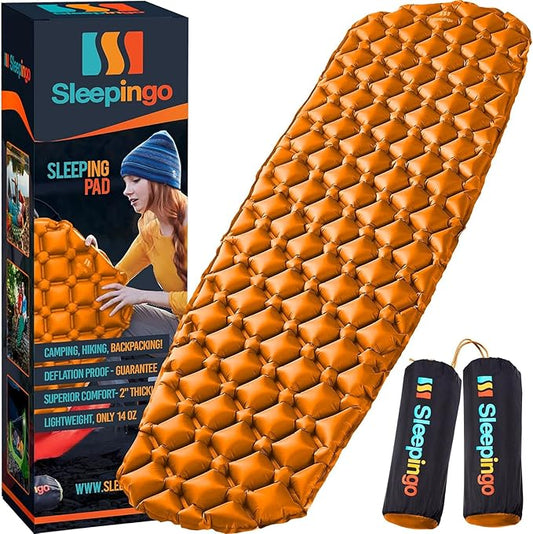 Ultralight Sleeping Mat - Inflatable & Compact Camping Air Mattress for Backpacking, Hiking