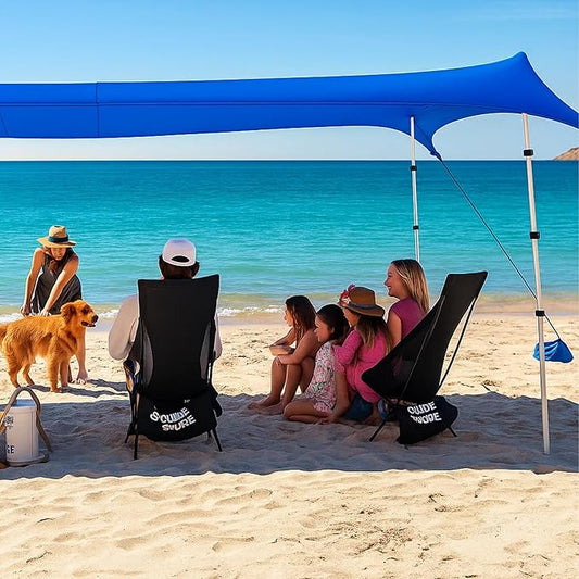Nomad XL Beach Canopy Tent Sun Shade 8.5x15 FT – UPF50+ Portable 4-Post Beach Tent Canopy with Easy Setup & Carry Bag – Large Sun Shelter for Camping, Picnic, Backyard & Travel