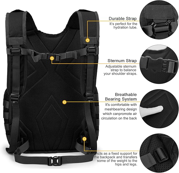 Mardingtop 25L Tactical Backpacks Molle Hiking daypacks for Camping Hiking Military Traveling Motorcycle