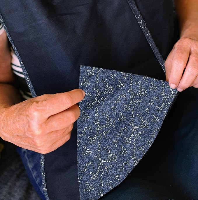 Reversible Adult Bibs for Women & Men - Adult Bib Scarf for Elderly - Dining Clothing Protectors - Washable Dining Scarf for Senior Citizens