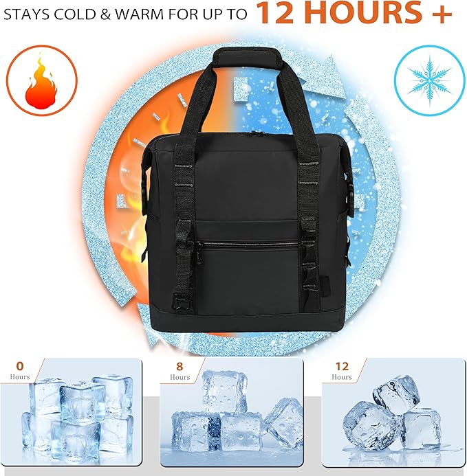 36 Cans Backpack Cooler, Leakproof Collapsible Soft Camping Insulated Cooler Bag, Waterproof Durable Cooler Backpack for Travel, Camping