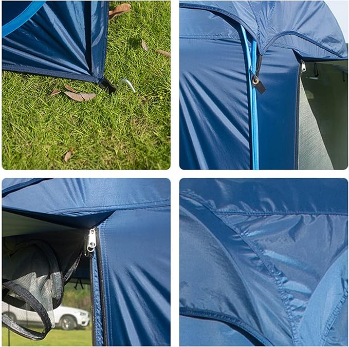 Camping Tent Scar Tents for Vehicles Tailgate Awning Tents, Car Camping Rear Tent with Rain Layer and Carry Bag, Pop-Up Truck Bed Tent for Camping, Accommodate, Tra