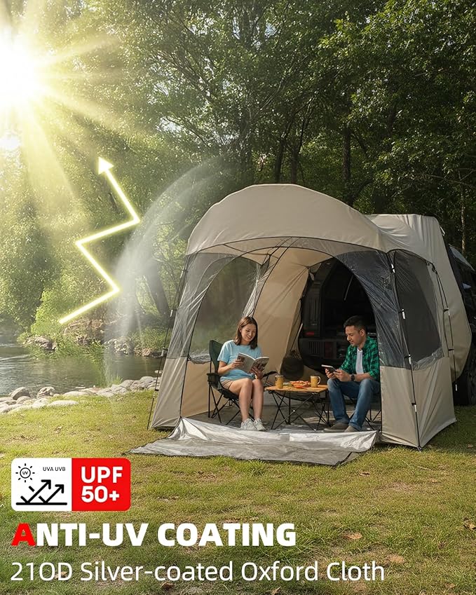 Abahub Clear Bubble SUV Tent for 1-4 Person, Clear Car Tent with Waterproof Rainfly, Outdoor SUV Winter Tent with Carry Bag for Family Camping