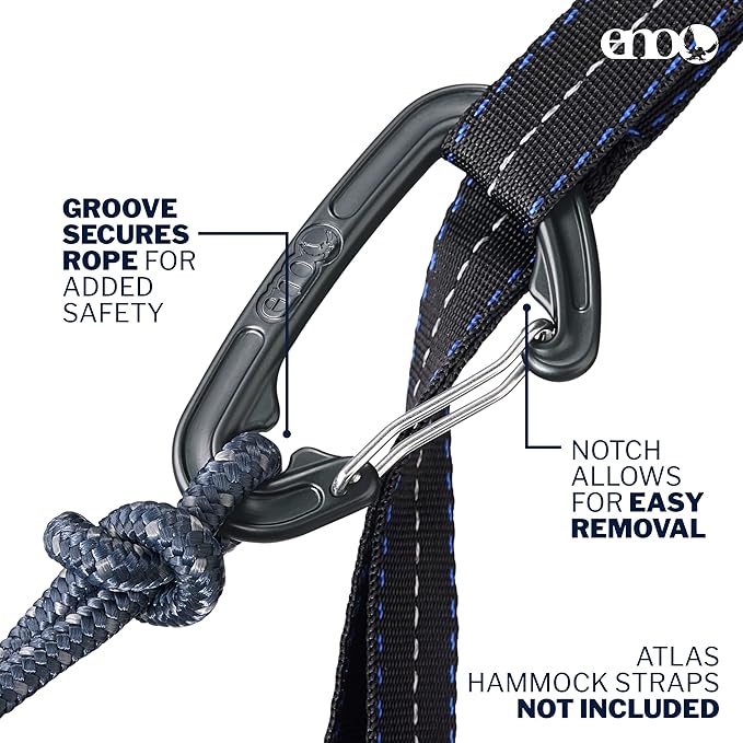 ENO DoubleNest Hammock - Lightweight, Portable, 1 to 2 Person Hammock - for Camping, Hiking, Backpacking, Travel, a Festival, or The Beach - Seafoam/Navy