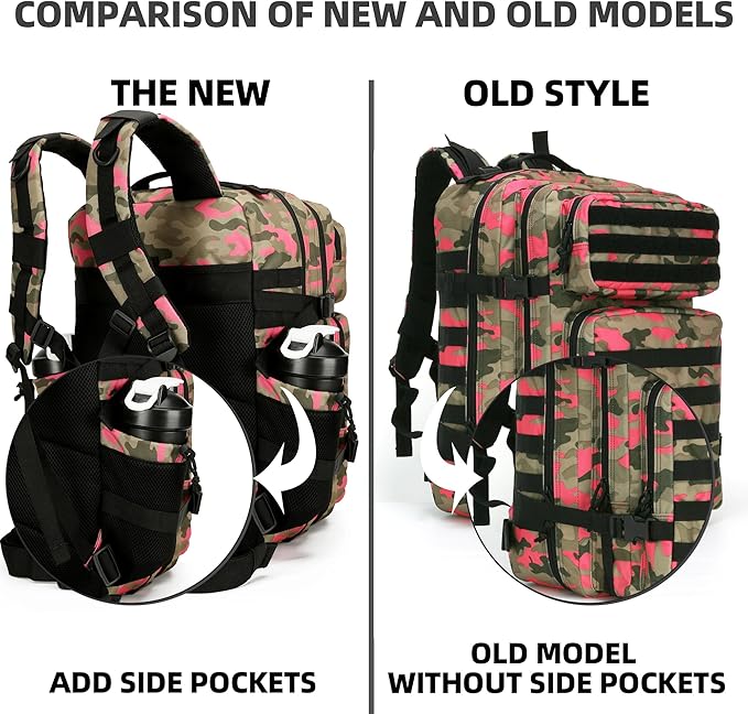 45L Tactical Assault Backpack 3 day assault pack with Molle Waterproof backpack Rucksack for Tactical Backpacks