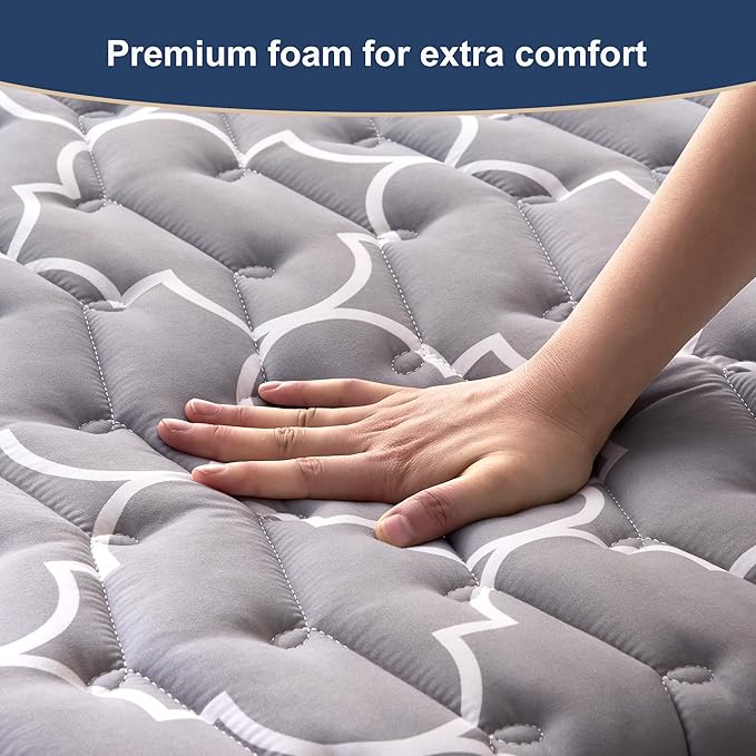 6th Generation Japanese Floor Futon Mattress - Extra-Thick 9-Layer Modern Futon with 100% High-Density Foam, Portable Floor Mattress Sleeping Pad for Adults, Guest Room, Dormitory, Full Size (54"X80")