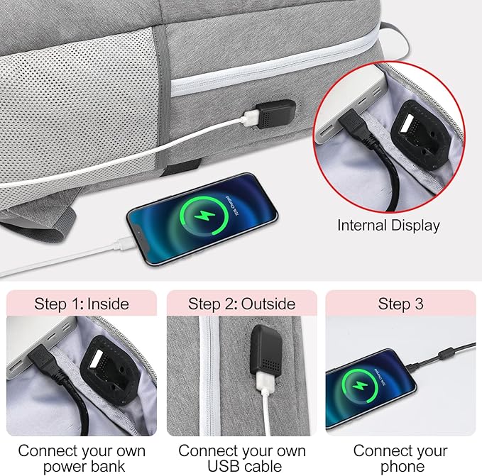 MAXTOP Travel Backpack Laptop Back Pack College Bookbag with USB Charging Port Water Resistant Work Business Backpacks