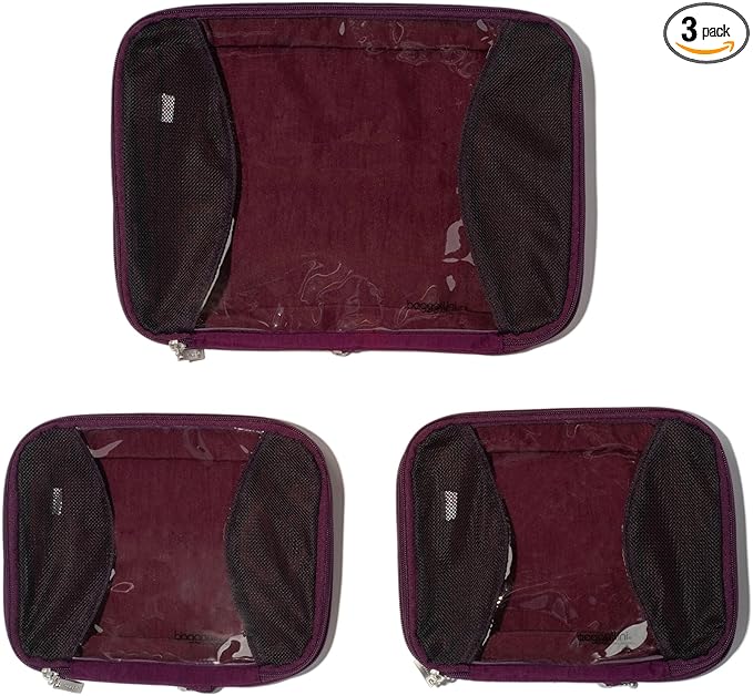 Baggallini Compression Cube 3-piece set - Lightweight Compression Packing Cubes for Travel