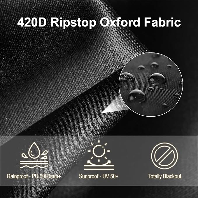 Naturnest Shower Awning, Car Camping Shower with Led Light, Roof, and Floor Mat, Portable Privacy Car Side Tents as Camping Bathroom, Restroom, Toilet