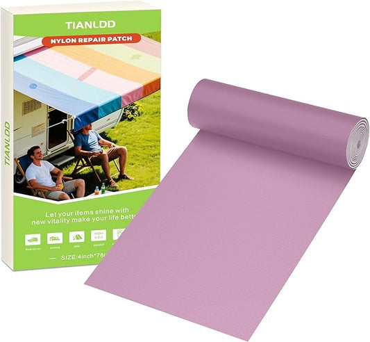4x78in Nylon Repair Tape，Tent Repair Kit，Self Adhesive Waterproof Fabric Repair Tape for Tent, Umbrella, Sleeping Bag, Down Jackets,Knapsack.（Purple）