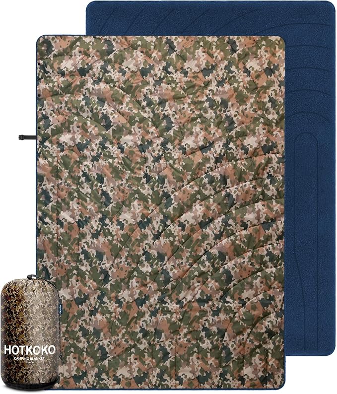 Waterproof Stadium Blanket, Soft Warm Fleece Camping Blanket Wearable Camping Blanket for Outdoor Camping, Picnic, Stadium, Sports, Beach, Car