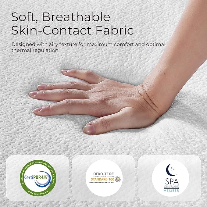 Sweetnight 4-Inch Tri-Fold Memory Foam Mattress, Full Foldable Mattress with Washable Cover, Medium-Firm Feel, Non-Slip Bottom, Ideal for RV Travel, Camping, Guest Room, Floor Use