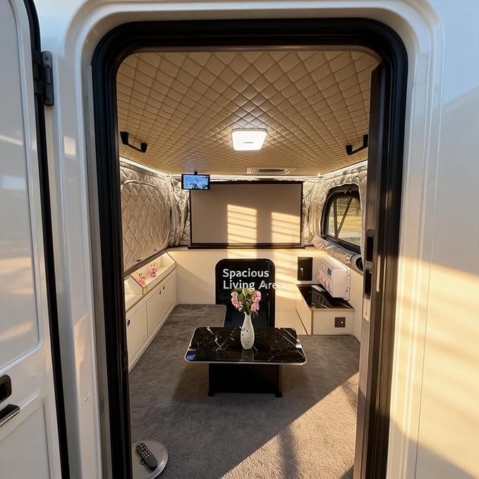 4 Season Truck Tent - All-Weather Hard Shell Pop Up Camper with Insulated Roof and 1500mm Waterproof Fabric for Pickup Trucks, Fast Deploy Design