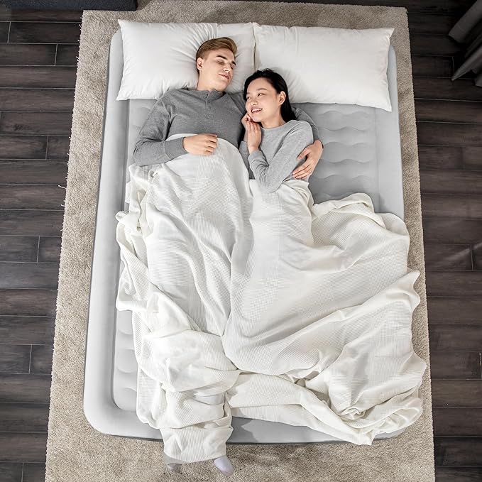 Sealy: AlwayzAire 18" Airbed - Queen - Built-in Comfort Pump, Inflatable Matress, USB Charge, Wave Beam Construction, Adjustable Firmness, Storage Bag