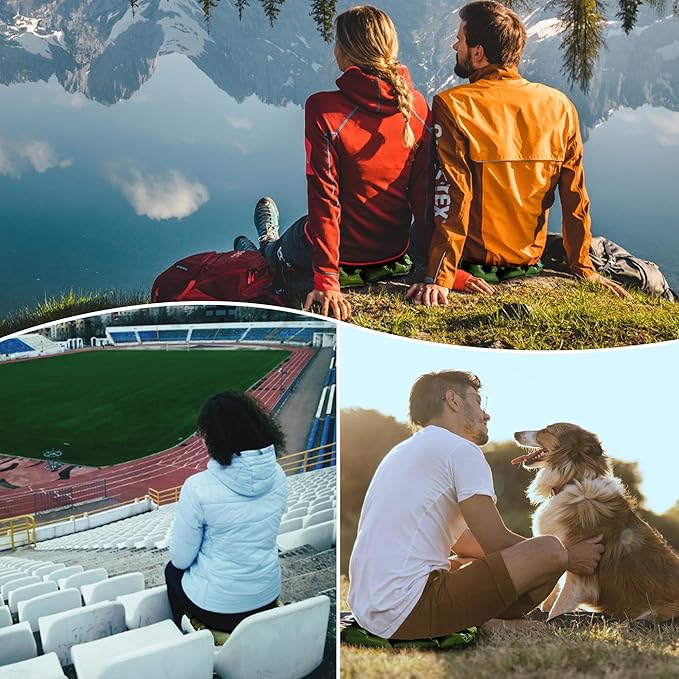 ONTYZZ Inflatable Seat Cushion Lightweight Stadium Seat Pad Travel Air Seat Cushion for Hiking Office Airplane Stadium Car