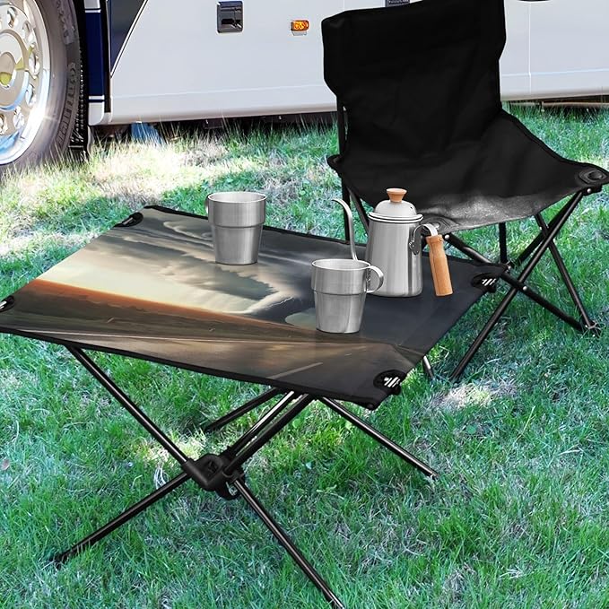 Storms Portable Folding Camping Table, Compact Lightweight Beach Table with Carrying Bag for Outdoor Picnics, BBQs, Camp