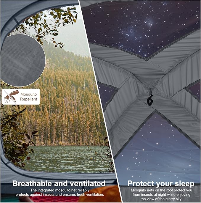 Inflatable Tents for Camping,2/4 Person Easy Setup Blow Up Tents for 4 Seasons Waterproof InflatableTent for Camping, Air Glamping Tents for Camping Adult