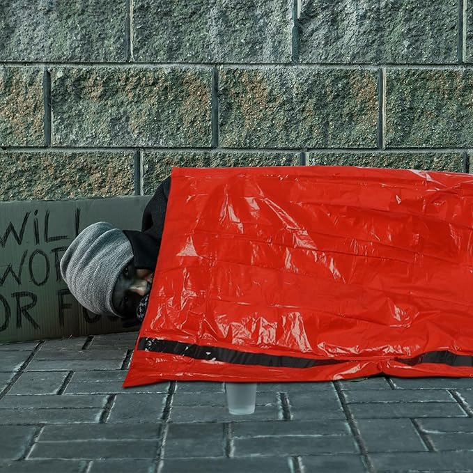 24 Pack Camping Sleeping Bags with Emergency Bivy Sacks – Bulk 4 Season Warm & Cold Weather Waterproof Lightweight Sleeping Bags with Storage Bag for Hiking, Backpacking, Travel, Outdoor