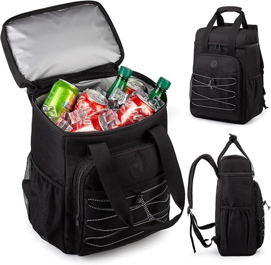 Cooler Backpack with Padded Top Handle, Lightweight Back Pack Coolers Insulated Leak Proof, Large Capacity Ice Chest for Women Men Beach Camping Picnic Fishing Hiking