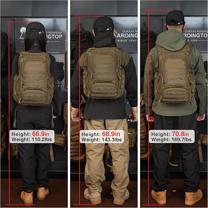 Mardingtop 25L Tactical Backpacks Molle Hiking daypacks for Camping Hiking Military Traveling Motorcycle