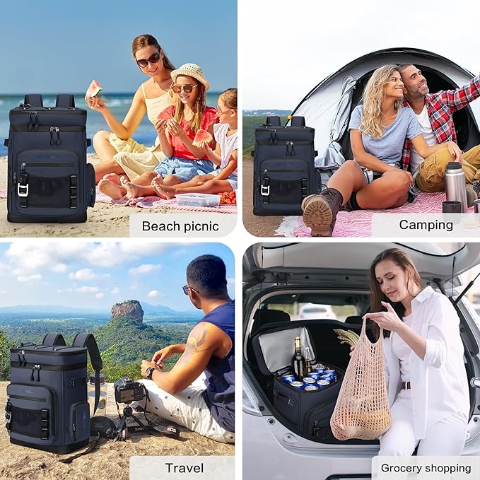 48Cans Cooler Backpack, Waterproof Insulated Backpack Cooler for Men & Women, Leakproof