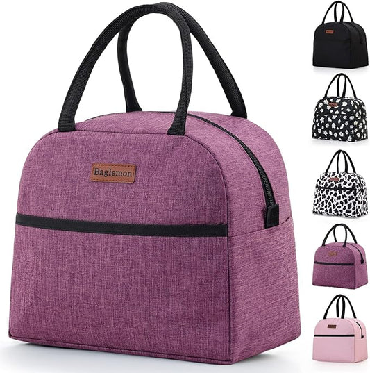 Insulated Lunch Bag for Women Men, Lunch Containers Reusable High Capacity Lunch Tote Bags for Work Picnic
