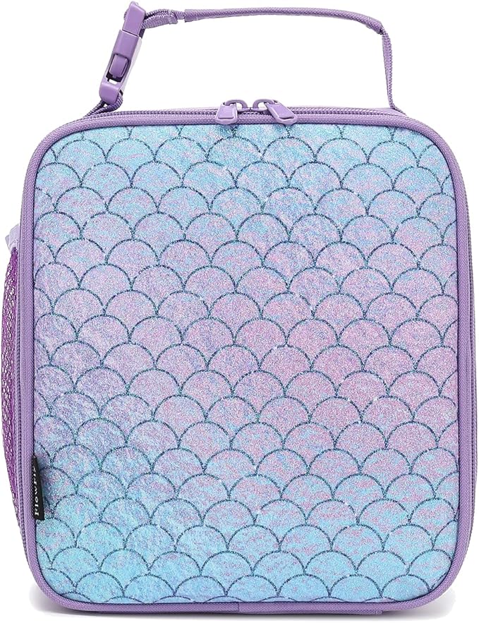 FlowFly Kids Lunch box Insulated Soft Bag Mini Cooler Back to School Thermal Meal Tote Kit for Girls, Boys, Scale