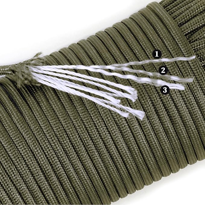 Paracord 550 lb, 7 Strand Paracord Rope 100ft 4mm, Nylon Parachute Cord for Camping, Imperial Red