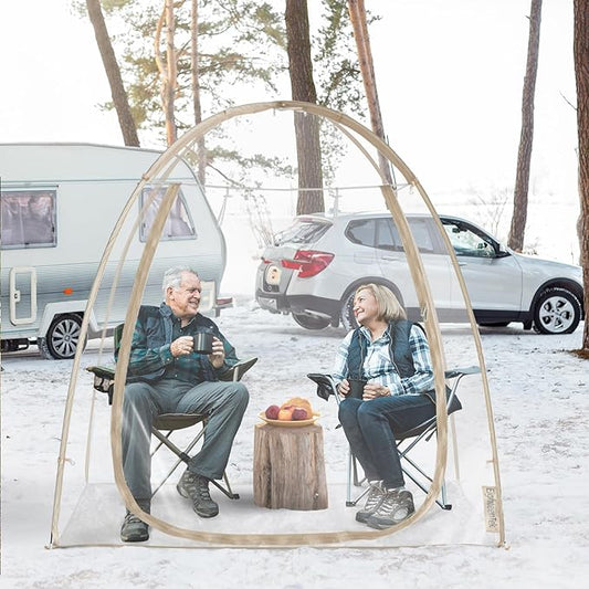Alvantor Pop Up Bubble Tent,Large Oversize Igloo Screen House,2-3 Person Cold Protection Outdoor Igloo, Winter Tent Snaps Fit 7'x4'x6.5'