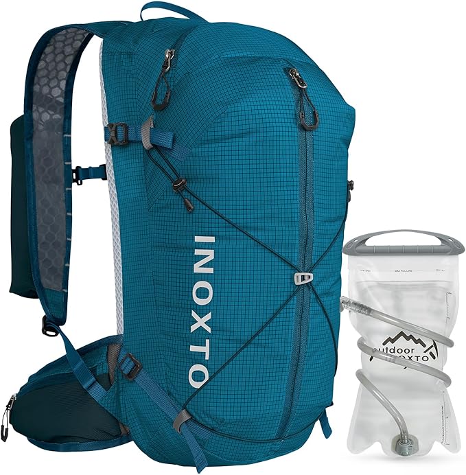IX INOXTO Hydration Backpack, 20L Multipurpose Hiking Backpack with 2L Water Bladder, Water Backpack Insulated Hydration Pack Ideal for Hiking and Cycling