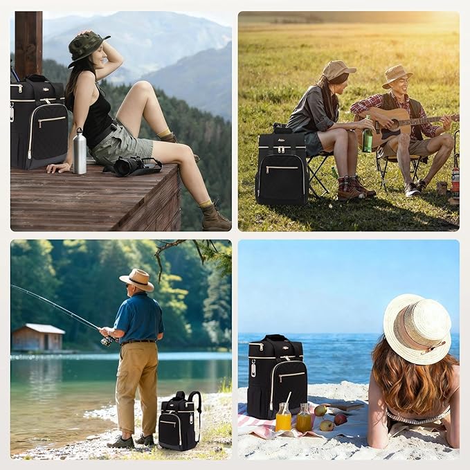 Backpack Coolers Insulated Leak Proof for Women Men, 35 Cans Large Capacity Waterproof Cooler Backpack, Soft Portable Cooler Bag for Beach Travel Camping Picnic Work