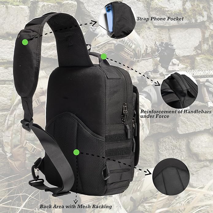 NICGID Tactical Military Backpack Daypack Molle Army Assault Pack Bug Out Bag Travel Fishing Hiking Trekking Rucksack