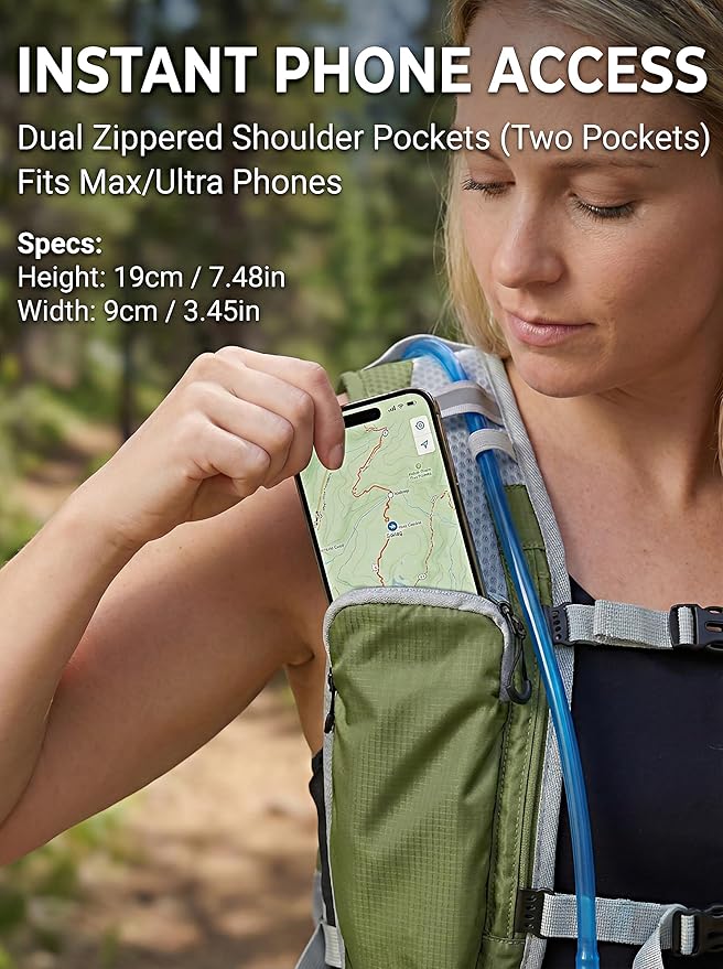 Hydration Hiking Backpack, Water Hiking Backpack, Hydration Backpack with 15l Water Bladder, Runinnng Backpack for Men Women for Cycling Campling